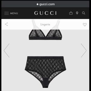Gucci GG Tulle Lingerie Set $1,197.63
